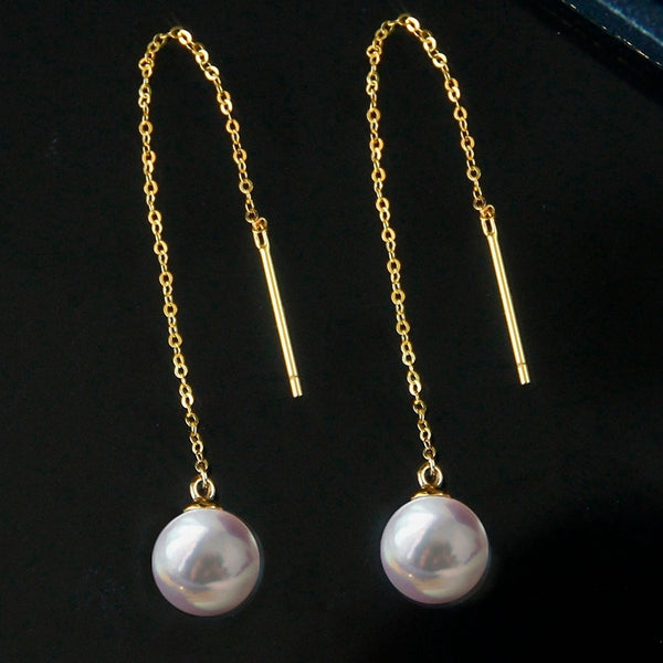 Akoya-Cultured-Pearl-Long-Drop-Earrings-for-Women-with-18K-Gold
