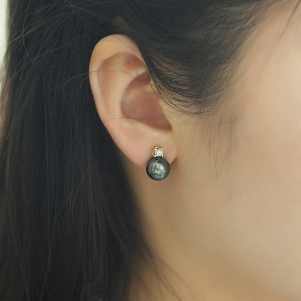 Tahitian-South-Sea-Cultured-Black-Pearl-Earrings
