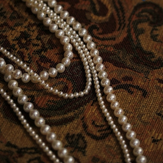 4.0-8.0mm Extra Long Multi Strand of Freshwater Cultured Pearl