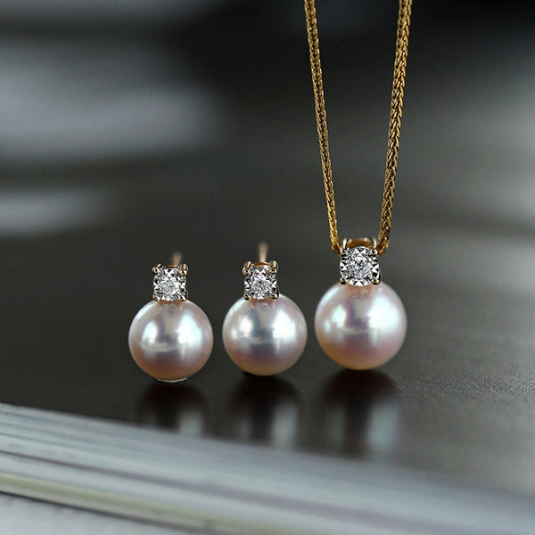 Japanese-White-Akoya-Cultured-Pearl-Stud-Earrings-Pearls-Set-for-Women