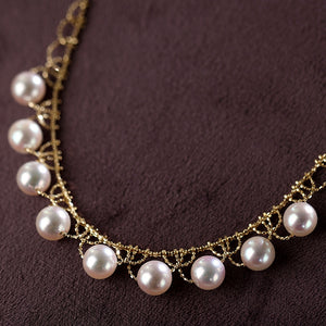 Hanadama 8mm x 85mm Japanese Akoya Cultured Pearl Necklace  American Pearl