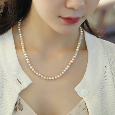 White-Freshwater-Cultured-Pearl-Necklace-Strand-for-Women