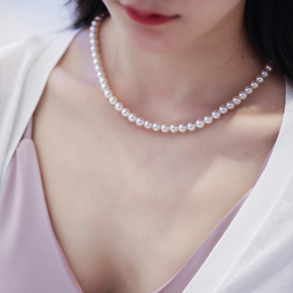 White-Japanese-Akoya-Saltwater-Cultured-Pearl-Necklace-for-Women-Gold