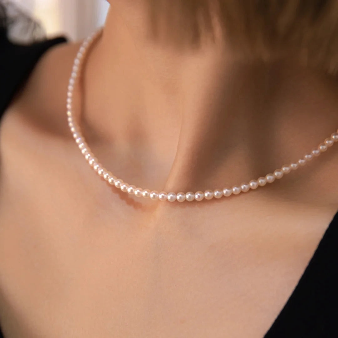 Genuine-3.5-4.0mm-Small-Baby-Akoya-Pearl-Necklace-Strand-Pearl-Choker-Necklace