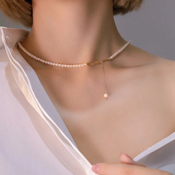 Genuine-3.5-4.0mm-Small-Baby-Akoya-Pearl-Necklace-Strand-Pearl-Choker-Necklace