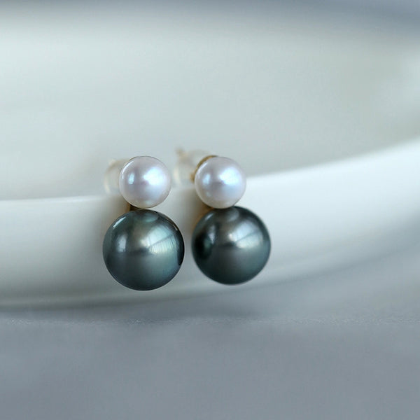 Black-Pearls-Tahitian-South-Sea-Cultured-Pearl-Stud-Earrings