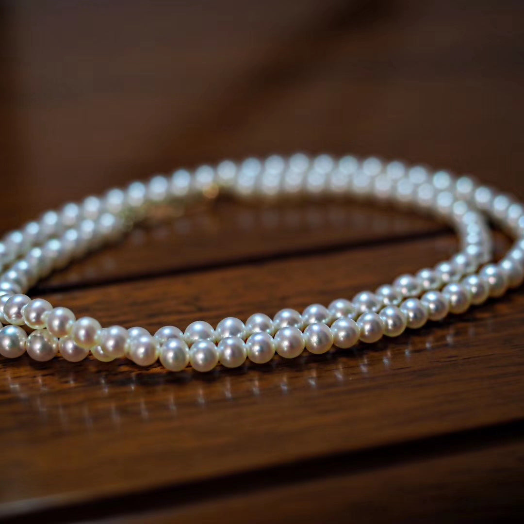 4mm-White-Small-Freshwater-Pearls-Choker-Necklace-For-Women-With-14K-Gold