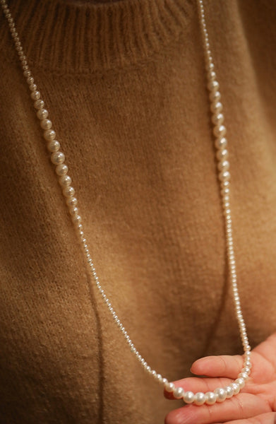 Super-Long-Freshwater-Pearl-Double-Strand-Necklace-Pearl-Jewellery-With-Sterling-Silver-Clasps