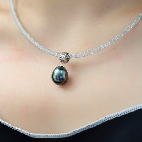 Tahitian-Baroque-Drop-Pearl-Pendant-Single-Pearl-Choker-Necklace-For-Women