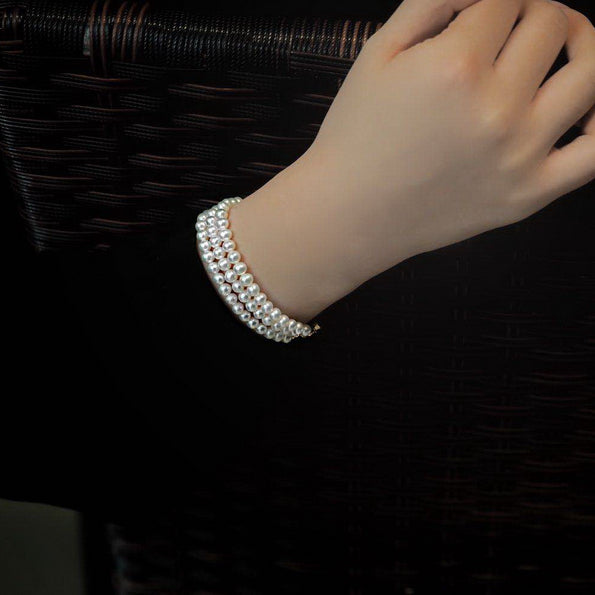 3-Strand-White-Freshwater-Pearl-Bracelet-For-Women-With-925-Silver