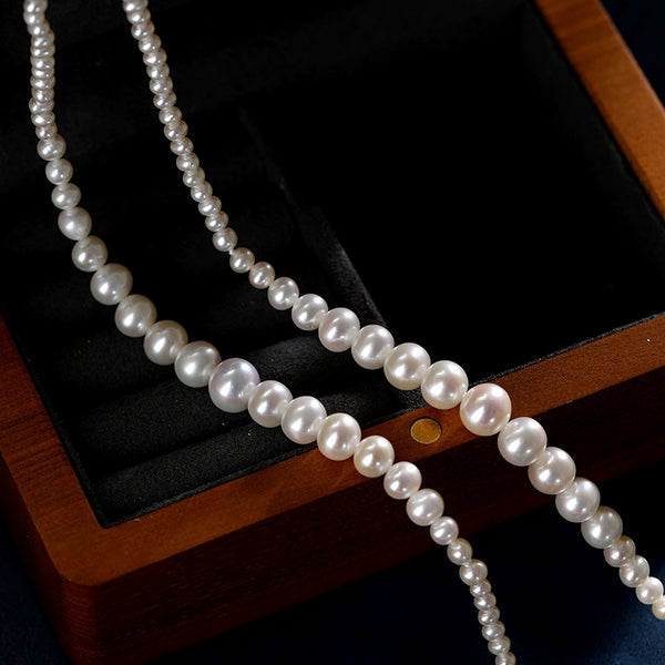 Real-Natural-Freshwater-Pearl-Double-Strand-Necklace