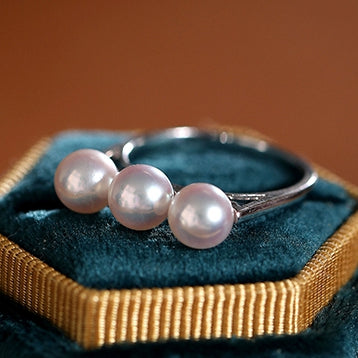 White-6-7mm-Japanese-Akoya-Cultured-Pearl-Ring-For-Women