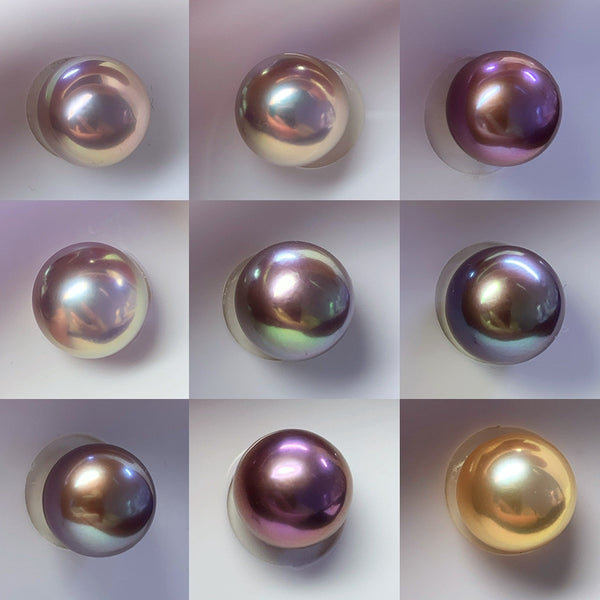 11-12mm-Single-pearl-pendant-necklace-Purple-Green