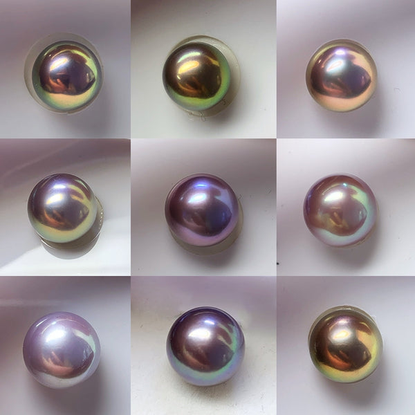 Big-Single-Multi-colored-Pearl-Necklace-With-Silver